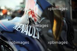 Renault logo on the Red Bull Racing RB10 engine cover. 04.09.2014. Formula 1 World Championship, Rd 13, Italian Grand Prix, Monza, Italy, Preparation Day.