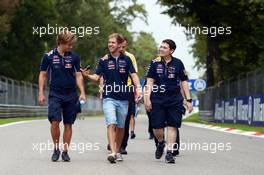 Sebastian Vettel (GER) Red Bull Racing walks the circuit. 04.09.2014. Formula 1 World Championship, Rd 13, Italian Grand Prix, Monza, Italy, Preparation Day.