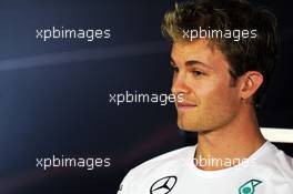 Nico Rosberg (GER) Mercedes AMG F1 in the FIA Press Conference. 04.09.2014. Formula 1 World Championship, Rd 13, Italian Grand Prix, Monza, Italy, Preparation Day.
