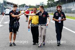 Daniil Kvyat (RUS) Scuderia Toro Rosso walks the circuit. 04.09.2014. Formula 1 World Championship, Rd 13, Italian Grand Prix, Monza, Italy, Preparation Day.