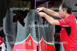 Ferrari F14-T engine cover. 04.09.2014. Formula 1 World Championship, Rd 13, Italian Grand Prix, Monza, Italy, Preparation Day.