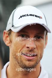 Jenson Button (GBR) McLaren. 04.09.2014. Formula 1 World Championship, Rd 13, Italian Grand Prix, Monza, Italy, Preparation Day.