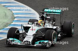 Lewis Hamilton (GBR) Mercedes AMG F1 W05. 31.01.2014. Formula One Testing, Day Four, Jerez, Spain.