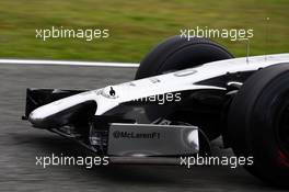 A camera mounted on the McLaren MP4-29 nosecone. 31.01.2014. Formula One Testing, Day Four, Jerez, Spain.