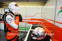 Daniel Juncadella (ESP) Sahara Force India F1 Team Test and Reserve Driver. 31.01.2014. Formula One Testing, Day Four, Jerez, Spain.