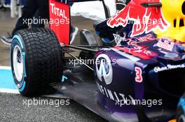 Daniel Ricciardo (AUS) Red Bull Racing RB10 rear suspension detail. 31.01.2014. Formula One Testing, Day Four, Jerez, Spain.