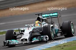 Lewis Hamilton (GBR) Mercedes AMG F1 W05. 31.01.2014. Formula One Testing, Day Four, Jerez, Spain.