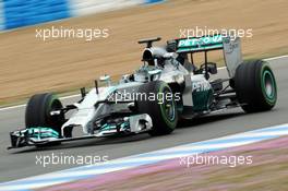 Nico Rosberg (GER) Mercedes AMG F1 W05. 31.01.2014. Formula One Testing, Day Four, Jerez, Spain.