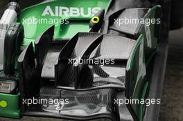 Caterham CT05 front wing detail. 31.01.2014. Formula One Testing, Day Four, Jerez, Spain.