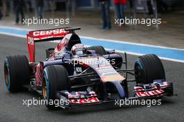 Daniil Kvyat (RUS) Scuderia Toro Rosso STR9. 31.01.2014. Formula One Testing, Day Four, Jerez, Spain.
