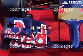 The new Scuderia Toro Rosso STR9 is unveiled, front wing 27.01.2014. Formula One Testing, Preparations, Jerez, Spain.