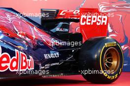 The new Scuderia Toro Rosso STR9 is unveiled: rear suspension and rear wing detail. 27.01.2014. Formula One Testing, Preparations, Jerez, Spain.