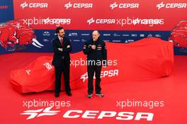 Franz Tost (AUT) Scuderia Toro Rosso Team Principal (Right) at the Scuderia Toro Rosso STR9 unveiling. 27.01.2014. Formula One Testing, Preparations, Jerez, Spain.