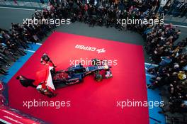 Daniil Kvyat (RUS) Scuderia Toro Rosso and Jean-Eric Vergne (FRA) Scuderia Toro Rosso at the unveiling of the Scuderia Toro Rosso STR9. 27.01.2014. Formula One Testing, Preparations, Jerez, Spain.