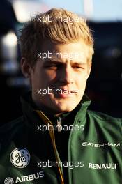 Marcus Ericsson (SWE) Caterham. 27.01.2014. Formula One Testing, Preparations, Jerez, Spain.