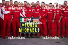 Ferrari send their best wishes to Michael Schumacher (GER). 27.01.2014. Formula One Testing, Preparations, Jerez, Spain.