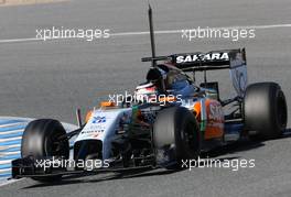 Nico Hulkenberg (GER), Sahara Force India  30.01.2014. Formula One Testing, Day Three, Jerez, Spain.