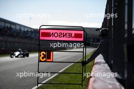 Pit board for Jenson Button (GBR) McLaren MP4-29. 30.01.2014. Formula One Testing, Day Three, Jerez, Spain.