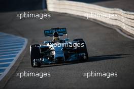 Lewis Hamilton (GBR) Mercedes AMG F1 W05. 30.01.2014. Formula One Testing, Day Three, Jerez, Spain.