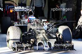 Jenson Button (GBR) McLaren MP4-29 leaves the pits running sensor equipment. 30.01.2014. Formula One Testing, Day Three, Jerez, Spain.