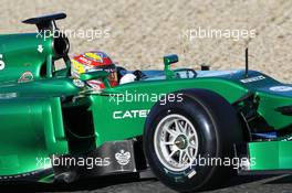 Robin Frijns (NLD) Caterham CT05 Test and Reserve Driver. 30.01.2014. Formula One Testing, Day Three, Jerez, Spain.