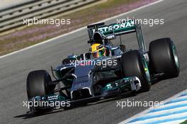 Lewis Hamilton (GBR) Mercedes AMG F1 W05. 30.01.2014. Formula One Testing, Day Three, Jerez, Spain.