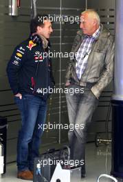 Christian Horner (GBR), Red Bull Racing, Sporting Director and Dietrich Mateschitz (AUT), Owner of Red Bull   30.01.2014. Formula One Testing, Day Three, Jerez, Spain.