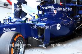 Felipe Massa (BRA) Williams FW36 - sidepod detail. 30.01.2014. Formula One Testing, Day Three, Jerez, Spain.