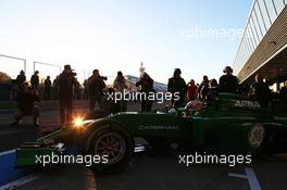 Robin Frijns (NLD) Caterham CT05 Test and Reserve Driver leaves the pits. 30.01.2014. Formula One Testing, Day Three, Jerez, Spain.