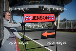 Pit board for Jenson Button (GBR) McLaren. 30.01.2014. Formula One Testing, Day Three, Jerez, Spain.
