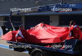 Fernando Alonso (ESP), Scuderia Ferrari stops on track 30.01.2014. Formula One Testing, Day Three, Jerez, Spain.