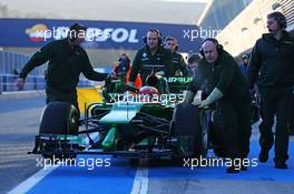 Robin Frijns (NLD) Caterham CT05 Test and Reserve Driver. 30.01.2014. Formula One Testing, Day Three, Jerez, Spain.