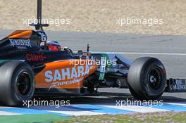 Nico Hulkenberg (GER) Sahara Force India F1 VJM07. 30.01.2014. Formula One Testing, Day Three, Jerez, Spain.