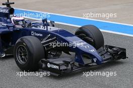 Valtteri Bottas (FIN) Williams FW36 front wing and nosecone. 28.01.2014. Formula One Testing, Day One, Jerez, Spain.