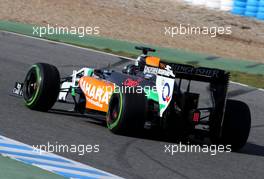 Sergio Perez (MEX), Sahara Force India  28.01.2014. Formula One Testing, Day One, Jerez, Spain.