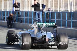 Lewis Hamilton (GBR) Mercedes AMG F1 W05. 28.01.2014. Formula One Testing, Day One, Jerez, Spain.