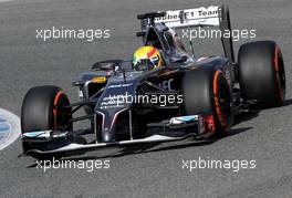 Esteban Gutierrez (MEX), Sauber F1 Team  28.01.2014. Formula One Testing, Day One, Jerez, Spain.