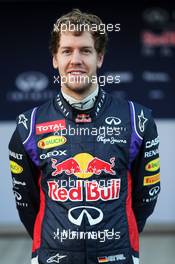 Sebastian Vettel (GER) Red Bull Racing at the unveiling of the Red Bull Racing RB10. 28.01.2014. Formula One Testing, Day One, Jerez, Spain.