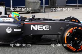 Esteban Gutierrez (MEX) Sauber C33 leaves the pits. 28.01.2014. Formula One Testing, Day One, Jerez, Spain.