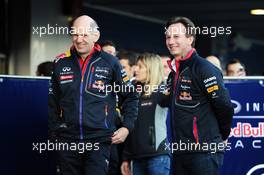 (L to R): Adrian Newey (GBR) Red Bull Racing Chief Technical Officer and Christian Horner (GBR) Red Bull Racing Team Principal at the unveiling of the Red Bull Racing RB10. 28.01.2014. Formula One Testing, Day One, Jerez, Spain.