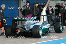 Lewis Hamilton (GBR) Mercedes AMG F1 W05. 28.01.2014. Formula One Testing, Day One, Jerez, Spain.