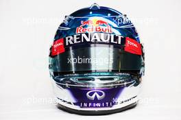 The helmet of Sebastian Vettel (GER) Red Bull Racing. 28.01.2014. Formula One Testing, Day One, Jerez, Spain.