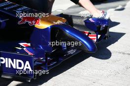 Scuderia Toro Rosso STR9 front wing and nosecone detail. 28.01.2014. Formula One Testing, Day One, Jerez, Spain.