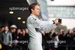 Nico Rosberg (GER) Mercedes AMG F1 at the unveiling of the new Mercedes AMG F1 W05. 28.01.2014. Formula One Testing, Day One, Jerez, Spain.