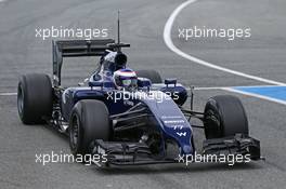 Valtteri Bottas (FIN) Williams FW36. 28.01.2014. Formula One Testing, Day One, Jerez, Spain.