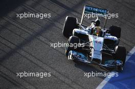 Lewis Hamilton (GBR) Mercedes AMG F1 W05. 28.01.2014. Formula One Testing, Day One, Jerez, Spain.