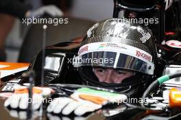 Sergio Perez (MEX) Sahara Force India F1 VJM07. 28.01.2014. Formula One Testing, Day One, Jerez, Spain.