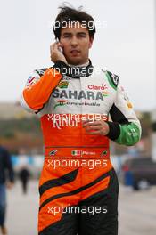Sergio Perez (MEX) Sahara Force India F1. 28.01.2014. Formula One Testing, Day One, Jerez, Spain.