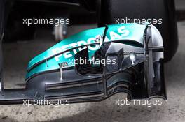 Mercedes AMG F1 W05 front wing detail. 28.01.2014. Formula One Testing, Day One, Jerez, Spain.