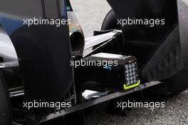 Sauber C33 rear diffuser detail. 28.01.2014. Formula One Testing, Day One, Jerez, Spain.